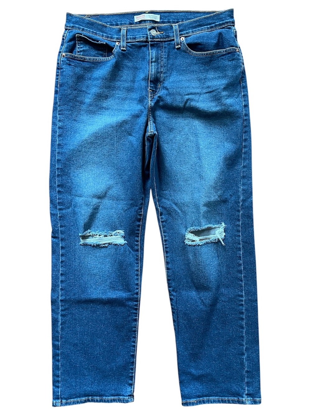 Signature by Levi Strauss Heritage Easy Straight Ripped Jeans, Size 14 - W32